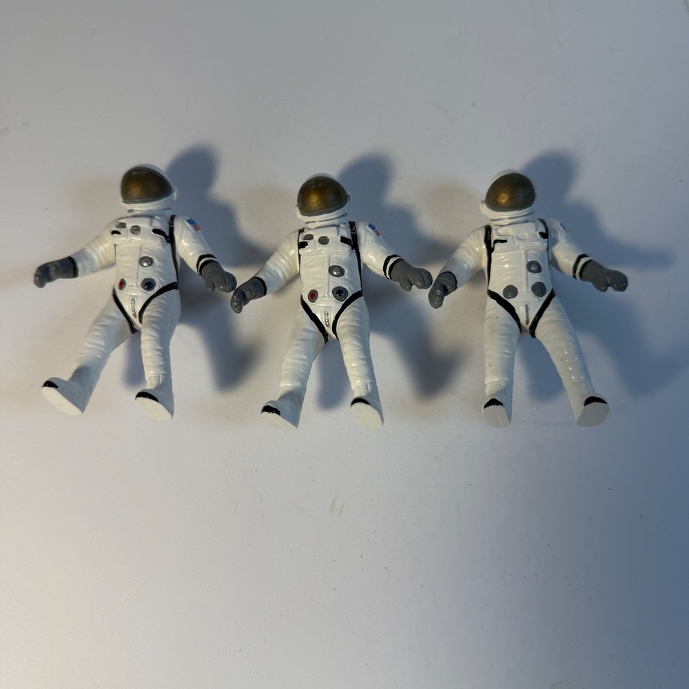 Vintage 1998 APII NASA Apollo Astronaut Figures Lot of 3 Mini Space Toys